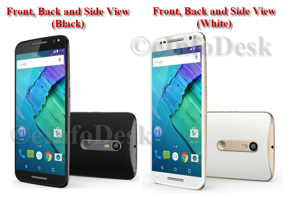 Motorola Moto X Style Front Back and Side Views